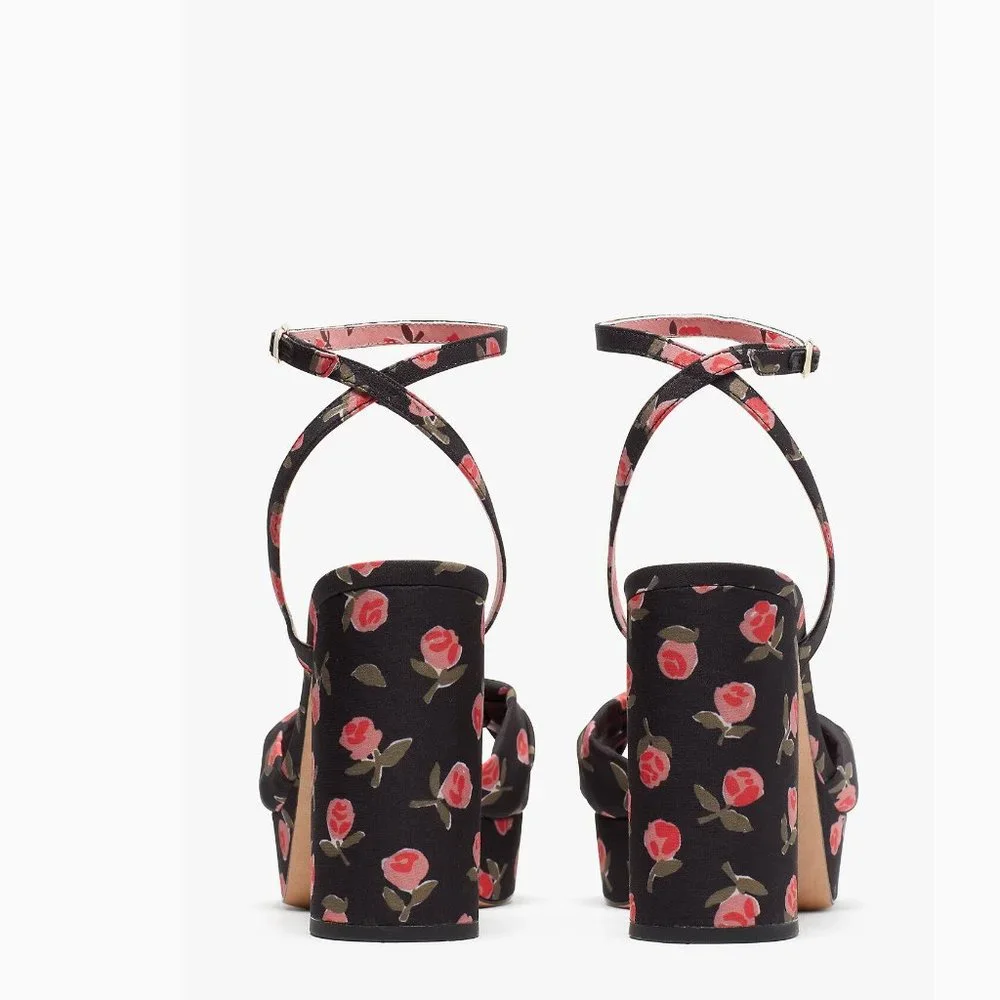 NWOB Kate Spade New York Confetti Ditsy Rose Print Platform Heel Sandal